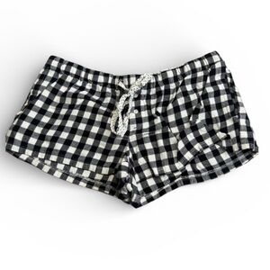 Aeropostale vintage black and white plaid pj shorts with pockets